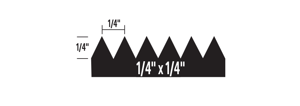 6 x 6 mm v-notch