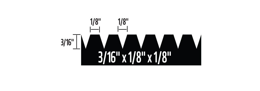 4,7 x 3 x 3 mm trowel