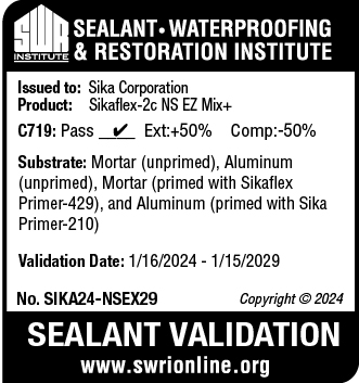 Sikaflex-2c NS EZ Mix Validation Seal